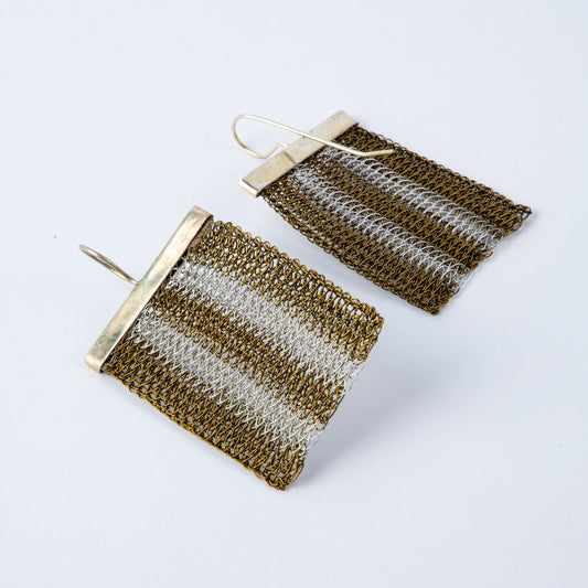 MESH STRIPE EARRINGS