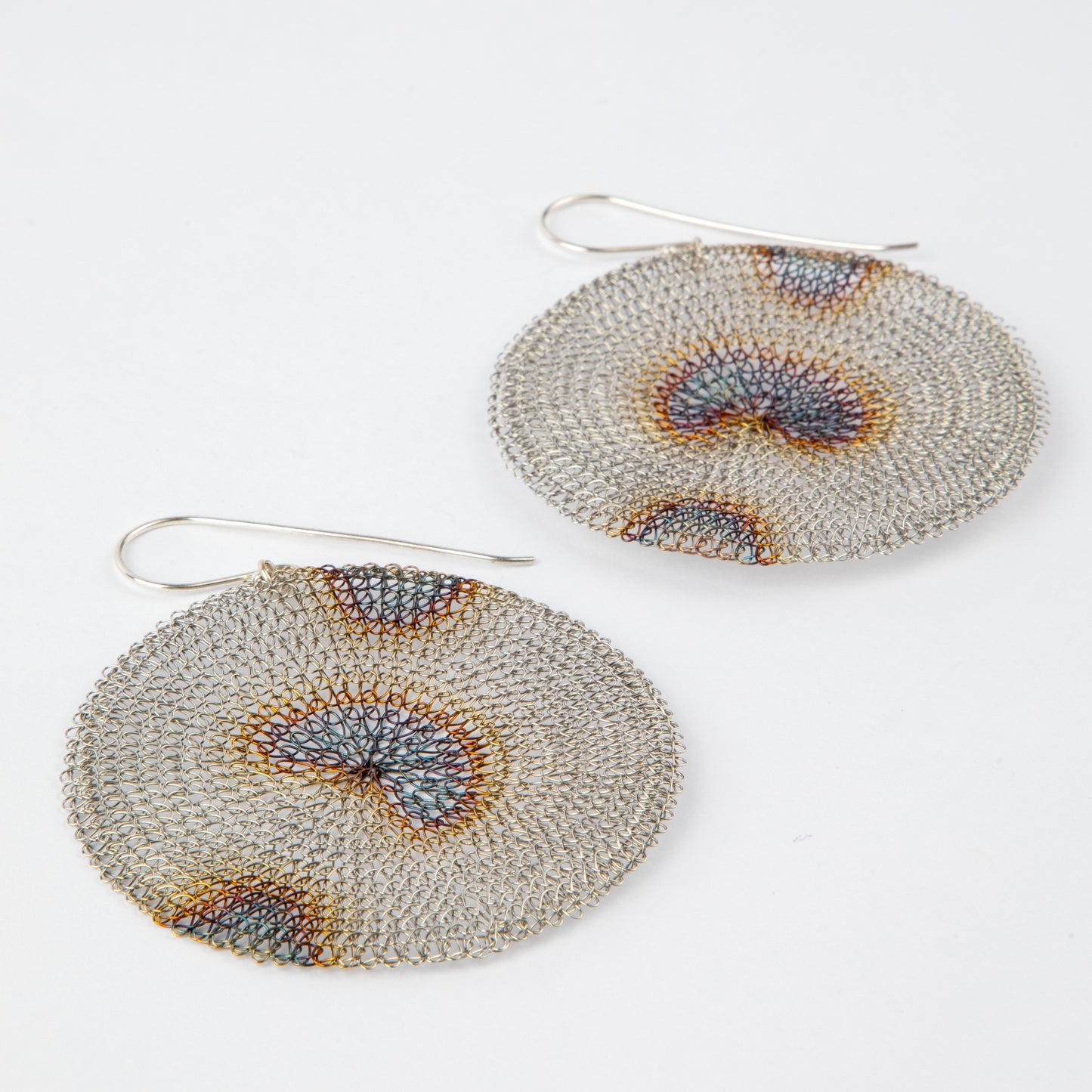 RAINBOW PATINA DISC EARRINGS