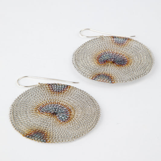 RAINBOW PATINA DISC EARRINGS