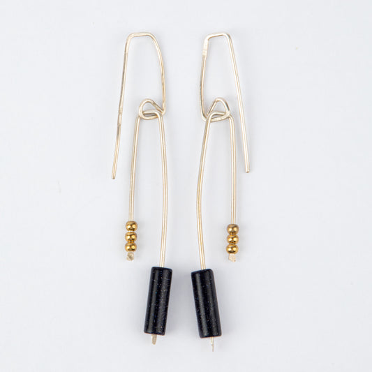 EBONY RESIN DROP EARRINGS