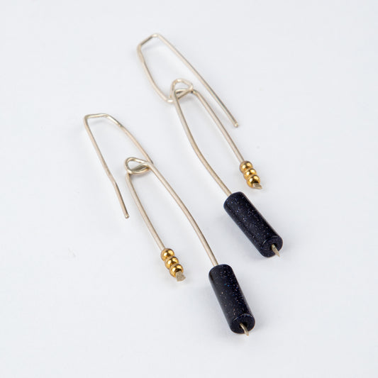 EBONY RESIN DROP EARRINGS
