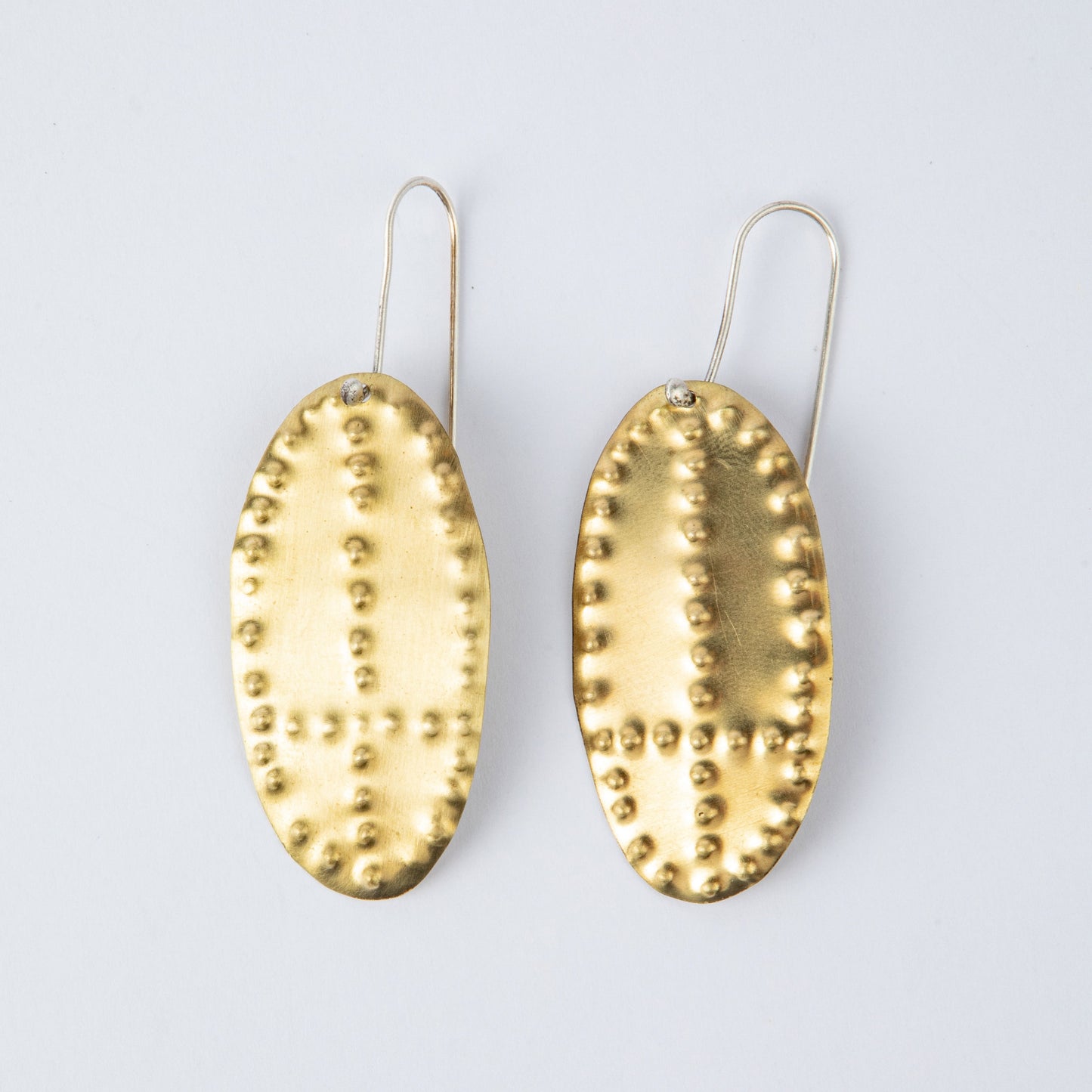 BRASS SHIELD EARRINGS
