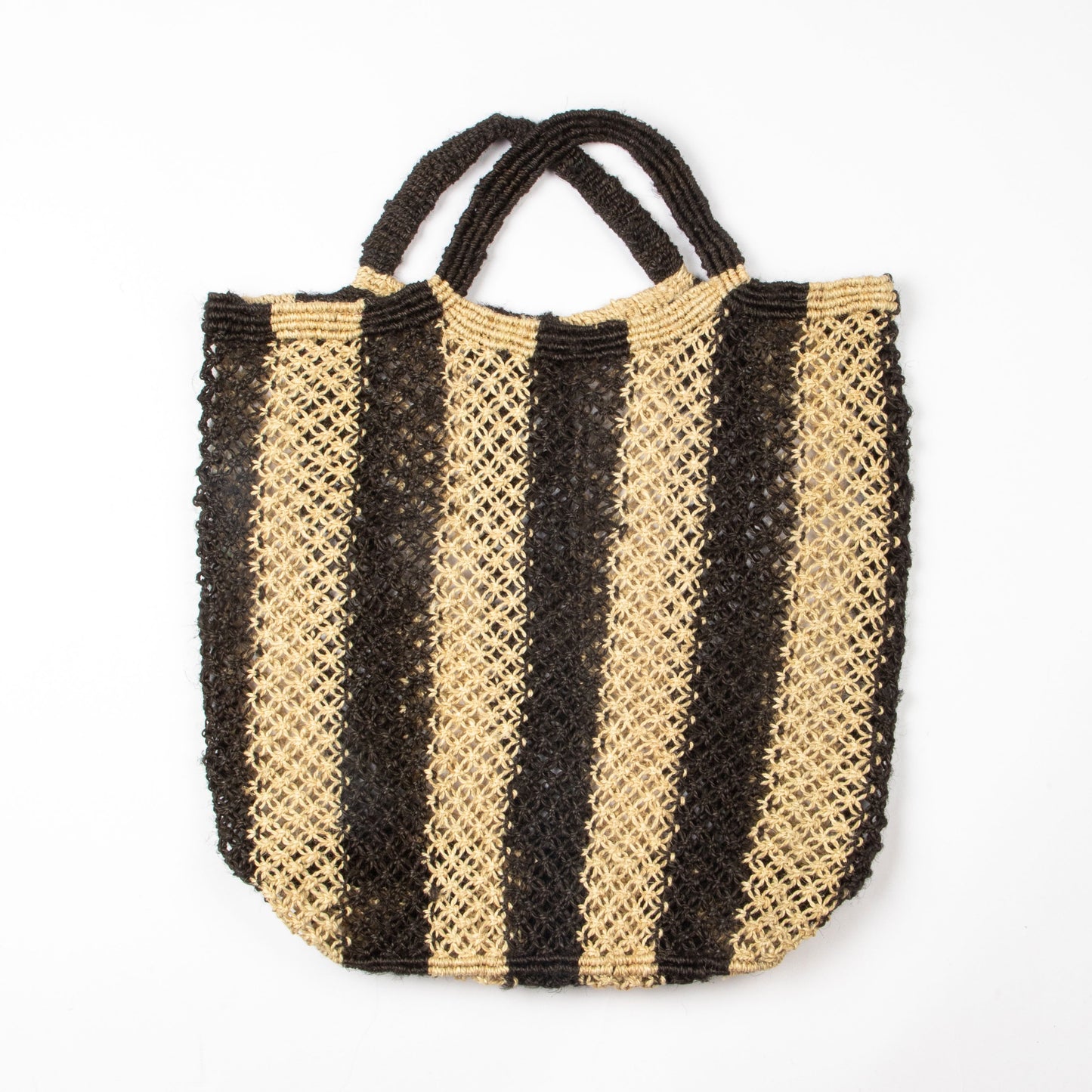 BLACK STRIPE JUTE BAG