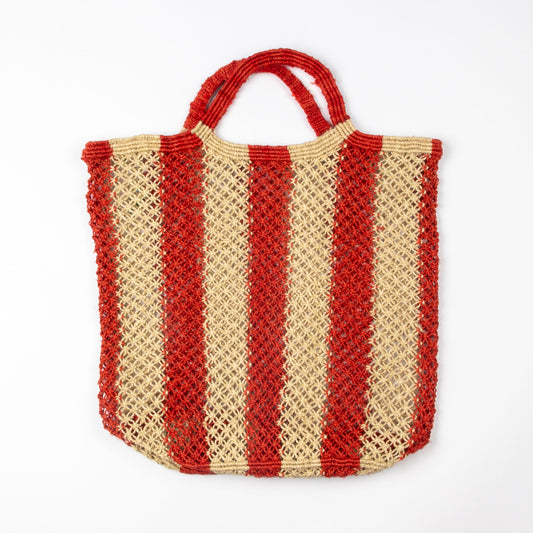 RED STRIPE JUTE BAG