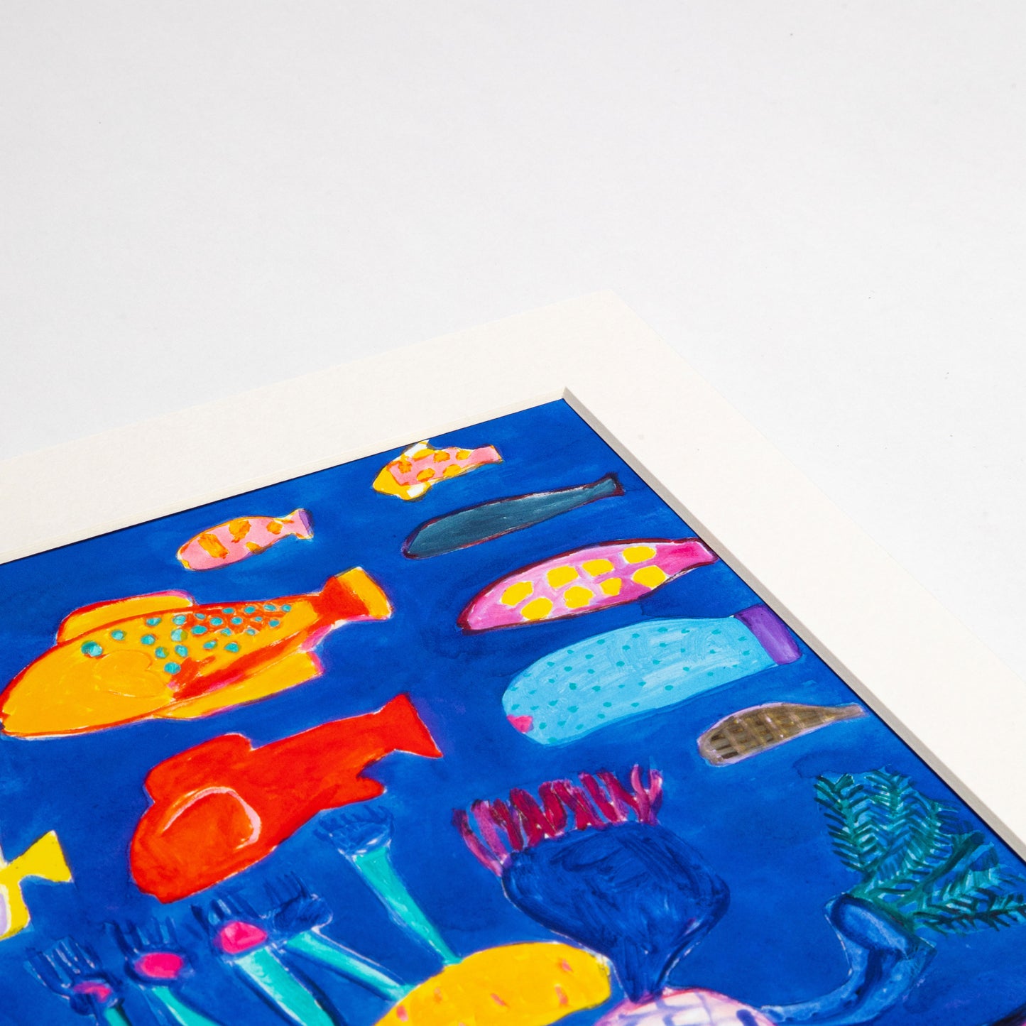 PAINT, FISH, CORAL MOUNTED A3 PRINT
