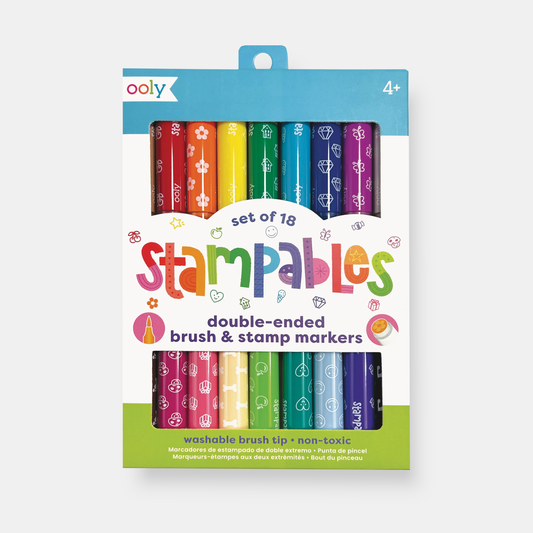 STAMPABLES DOUBLE-ENDED BRUSH AND STAMP MARKERS