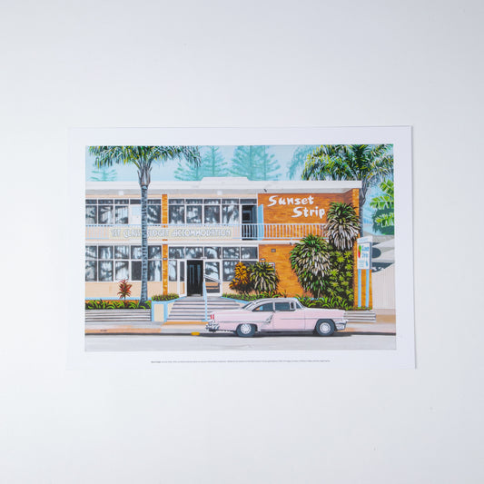 SUNSET STRIP A3 PRINT