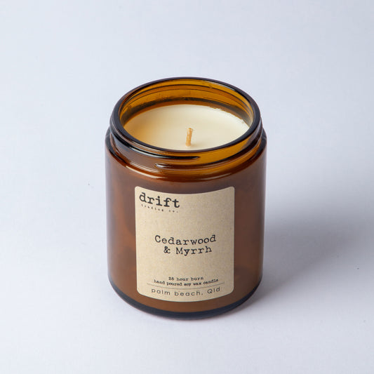 CEDARWOOD & MYRRH MEDIUM CANDLE