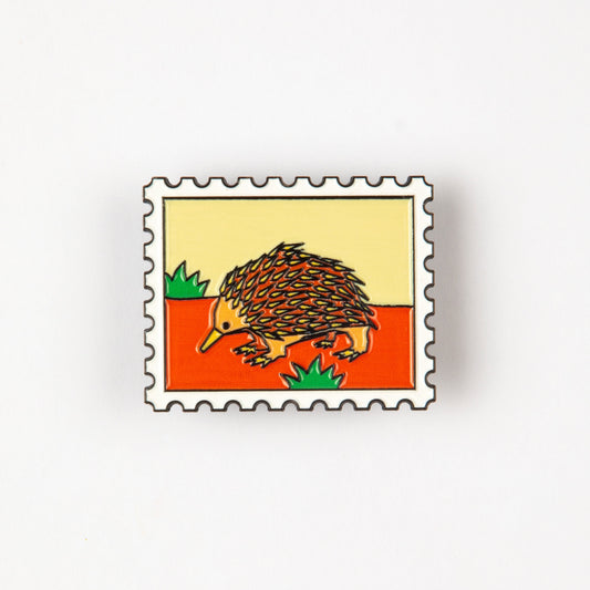 ECHIDNA STAMP ENAMEL PIN BADGE