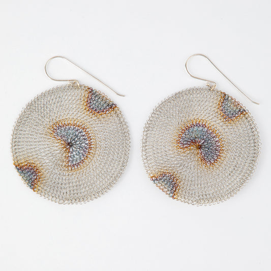 RAINBOW PATINA DISC EARRINGS