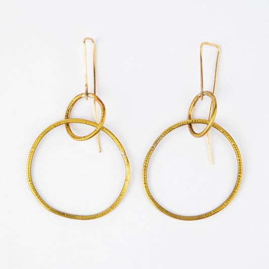 BRASS LOOP EARRINGS