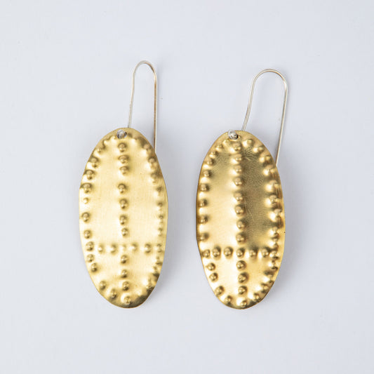BRASS SHIELD EARRINGS