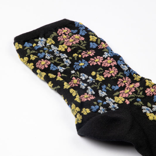 BLOOMING GARDEN BLACK SOCKS