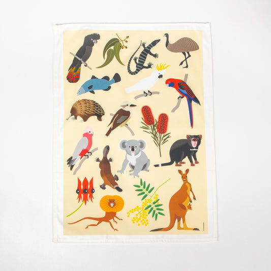 AUSSIE WILDLIFE TEA TOWEL