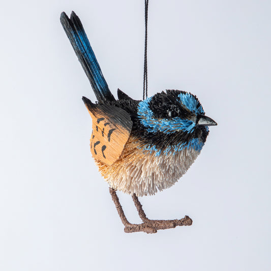 BLUE WREN HANGING ORNAMENT